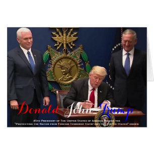 El POTUS Donald Trump firma el orden de protección