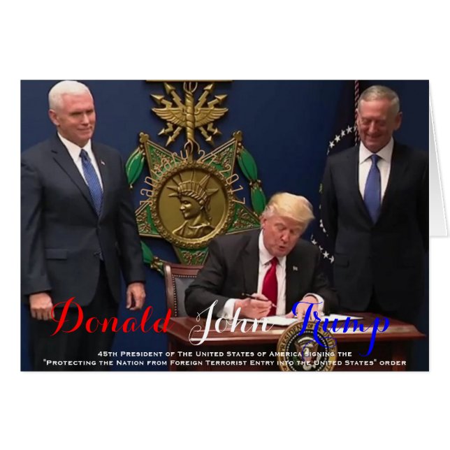 El POTUS Donald Trump firma el orden de protección (Anverso (Horizontal))