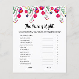 El precio floral mexicano es la tarjeta de juego p