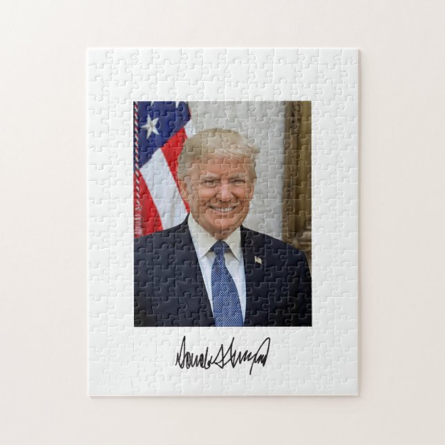 El presidente Donald Trump sonriente rompecabezas (Vertical)