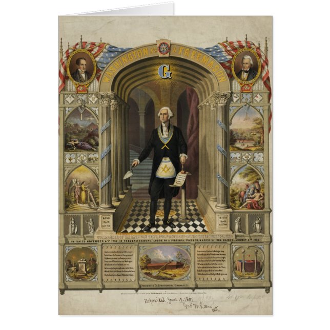 El presidente George Washington como masón (Frente)
