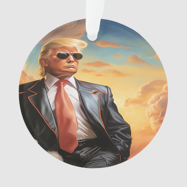 El presidente Trump Ornamento Acrílico Norteameric (Anverso)