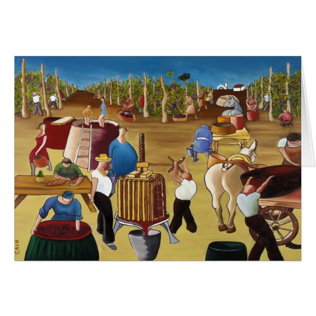 EL PRESIONAR DEL VINO (Anverso (Horizontal))