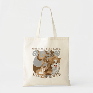 El presupuesto para la bolsa abraza a un gato