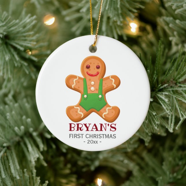 El primer adorno navideño del bebé, el chico de Gi (Árbol)