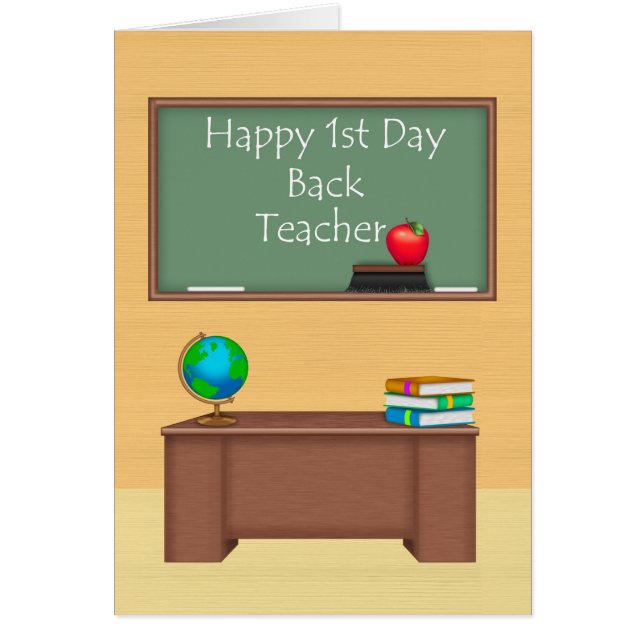 El primer día de regreso del profesor a la escuela (Frente)