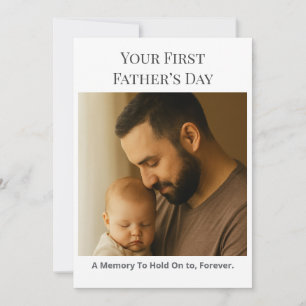El primer día del padre - Tarjeta fotográfica Pers