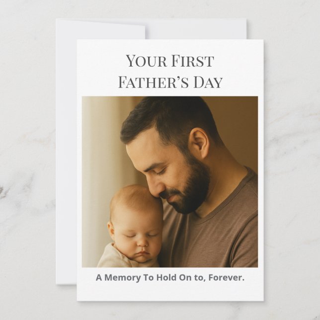 El primer día del padre - Tarjeta fotográfica Pers (Anverso)