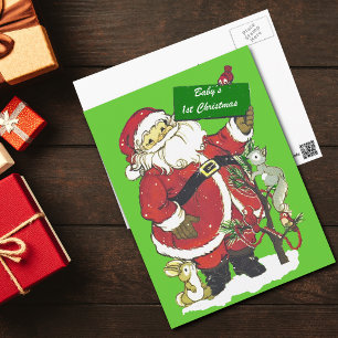 El primer navidad Santa lindo del bebé