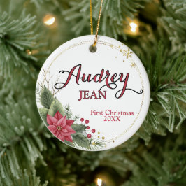 El primer ornamento de árbol de Navidad del bebé