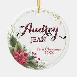 El primer ornamento de árbol de Navidad del bebé