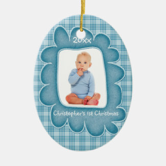 El primer ornamento de fotos navideñas del bebé Ke