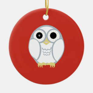 el primer ornamento del búho de la nieve