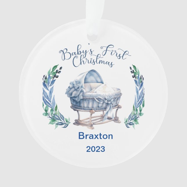 El primer ornamento navideño de Baby Boy (Anverso)