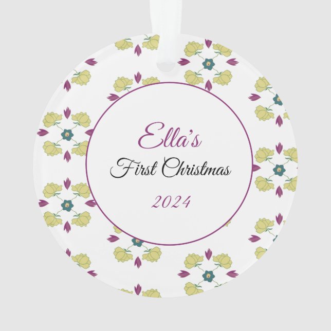 El primer ornamento navideño del bebé (Reverso)