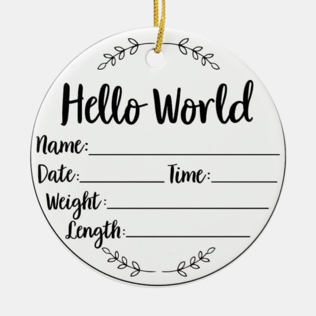 El primer ornamento navideño del bebé (Frente)