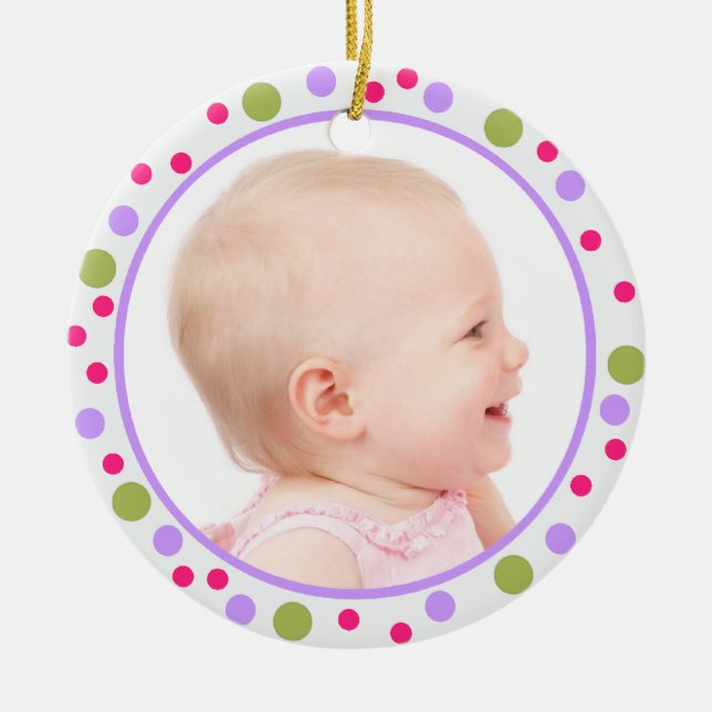 El primer ornamento navideño del bebé (Frente)