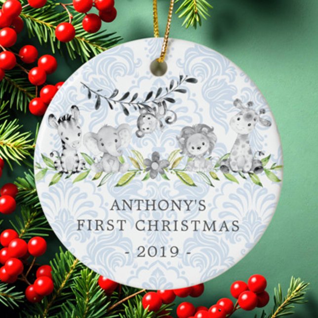 El primer ornamento navideño del bebé con foto de  (Subido por el creador)