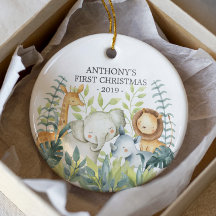 El primer ornamento navideño del bebé de la foto d
