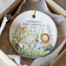 El primer ornamento navideño del bebé de la foto d