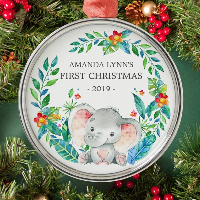 El primer ornamento navideño del bebé elefante de  (Subido por el creador)
