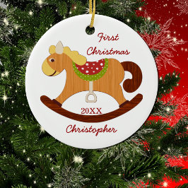 El primer ornamento navideño del caballo estrepito