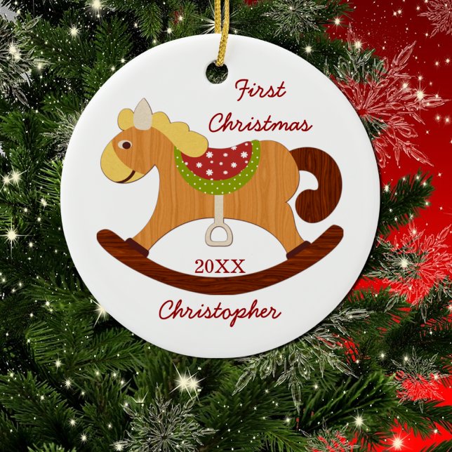 El primer ornamento navideño del caballo estrepito (Subido por el creador)