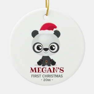 El primer ornamento navideño panda oso