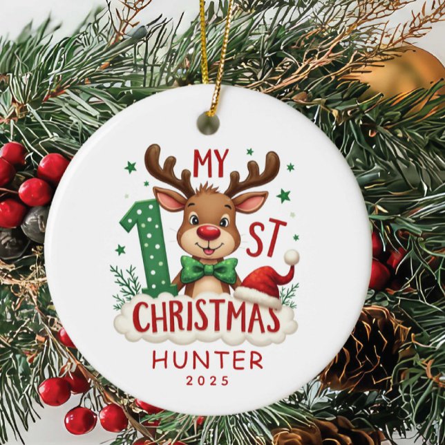 El primer ornamento personalizado de Navidad del b (Subido por el creador)