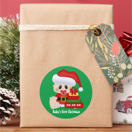 El primer pegatina de Navidad para el bebé