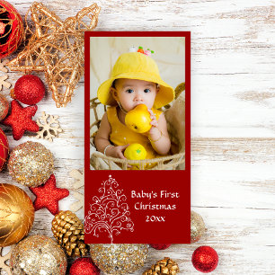 El primer rojo de Navidad del bebé