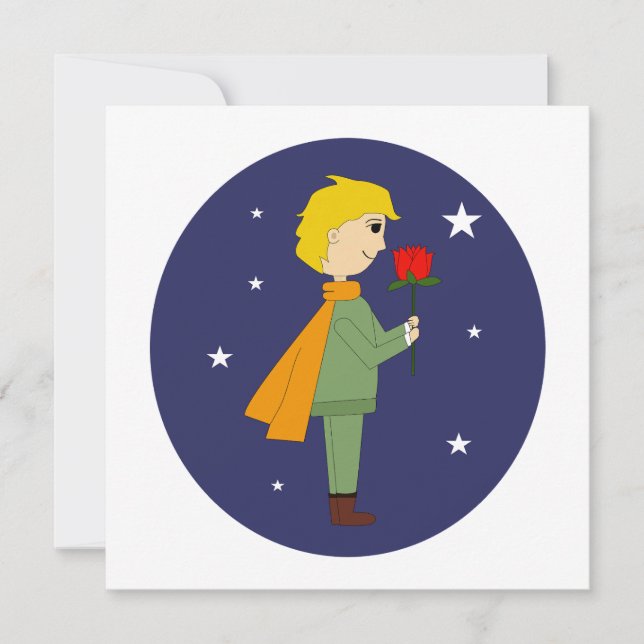 El principito admirando su rosa (Anverso)