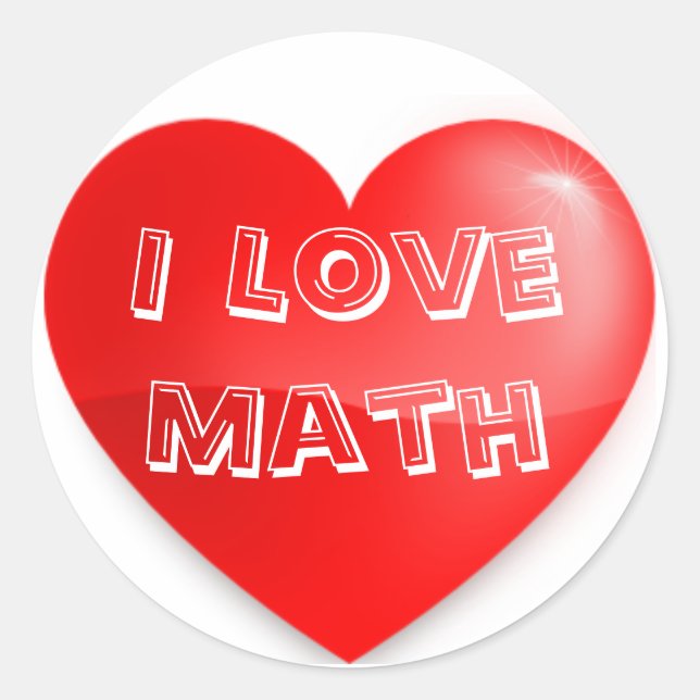 El profesor Christy's I Love Math Pegatina (Anverso)