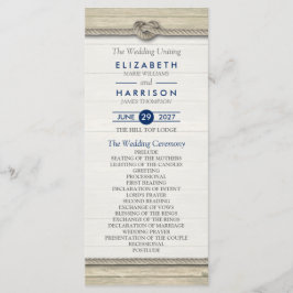 El Programa De Boda De Playa Rústica De Knot