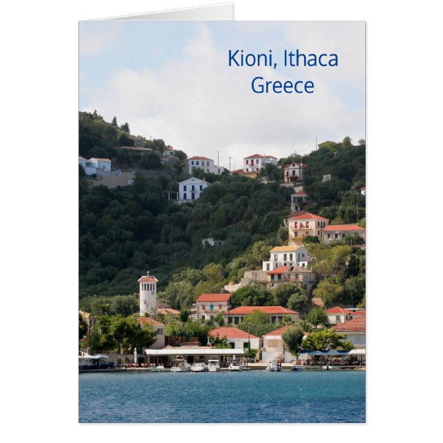 El pueblo de Kioni en Ithaca, Grecia (Frente)