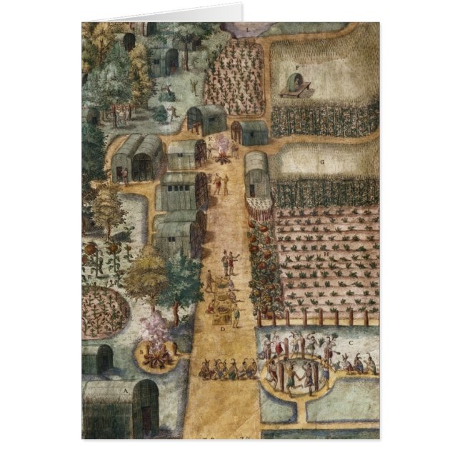 El pueblo indio de Secoton, c.1570-80 (Frente)