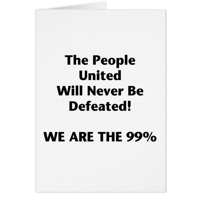 El Pueblo Unido Nunca Será Derrotado (Frente)