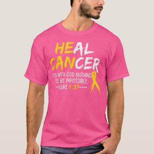 Él puede curar la camiseta de cáncer infantil