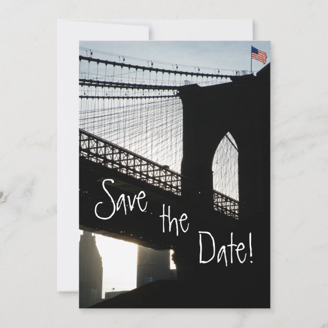 El puente de Brooklyn salva las tarjetas de fecha (Anverso)
