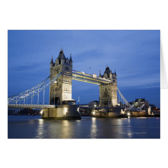 El puente de la torre en Dusk (Anverso (Horizontal))