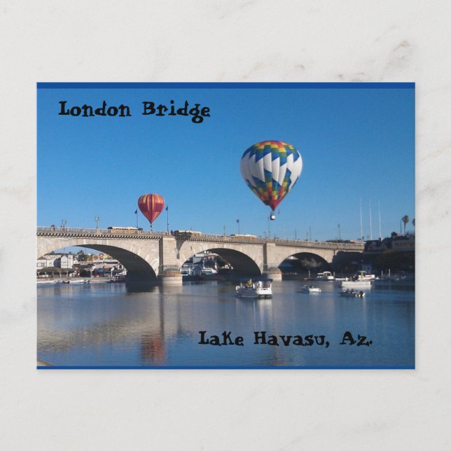El puente de Londres, el lago Havasu, Az. Postal (Anverso)