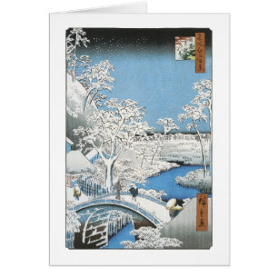 El puente del tambor, Hiroshige, 1856-58