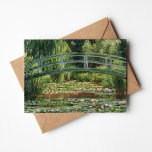 El puente japonés | Tarjeta Claude Monet<br><div class="desc">El puente de futbol japonés y la piscina de lirios de agua del impresionista francés Claude Monet. La pintura original de arte fino es un aceite sobre lienzos de un jardín con nenúfares bajo la pasarela japonesa. Utilice las herramientas de diseño para agregar texto personalizado o personalizar la imagen.</div>