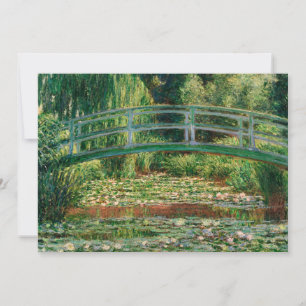 El puente japonés   Tarjeta Claude Monet