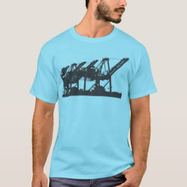 El puerto Cranes la camiseta de la turquesa