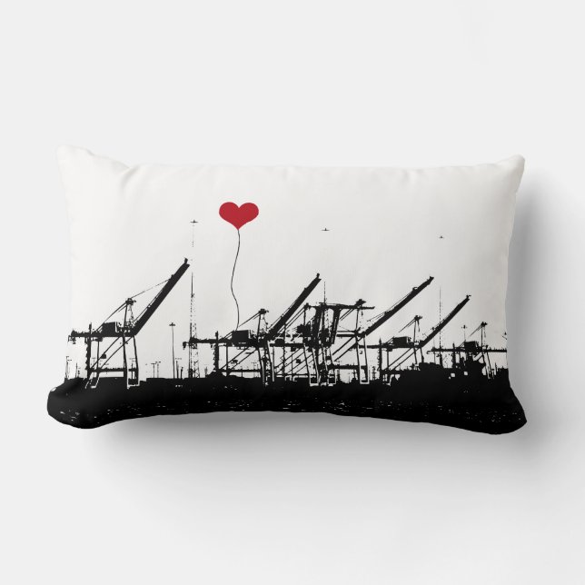 El puerto de envío de Oakland Cranes la almohada (Anverso)