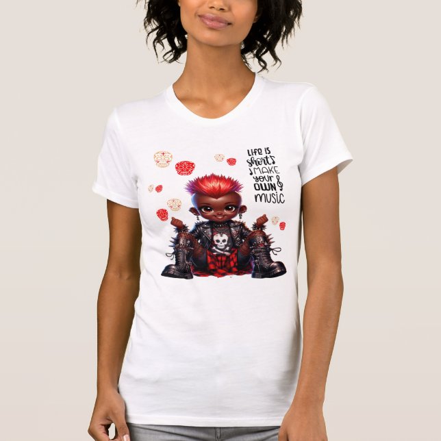 El Punk afro hace tu propia camiseta musical para  (Anverso)