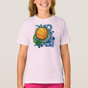 El punk del baloncesto circunda la camiseta azul