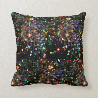 El Purpurina negro brillante Holo Cojín decorativo