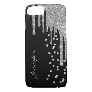 El Purpurina Plateado controla al Funda de iPhone 